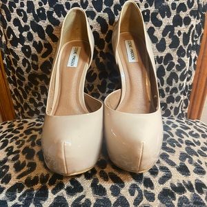 Steve Madden nude platform heels